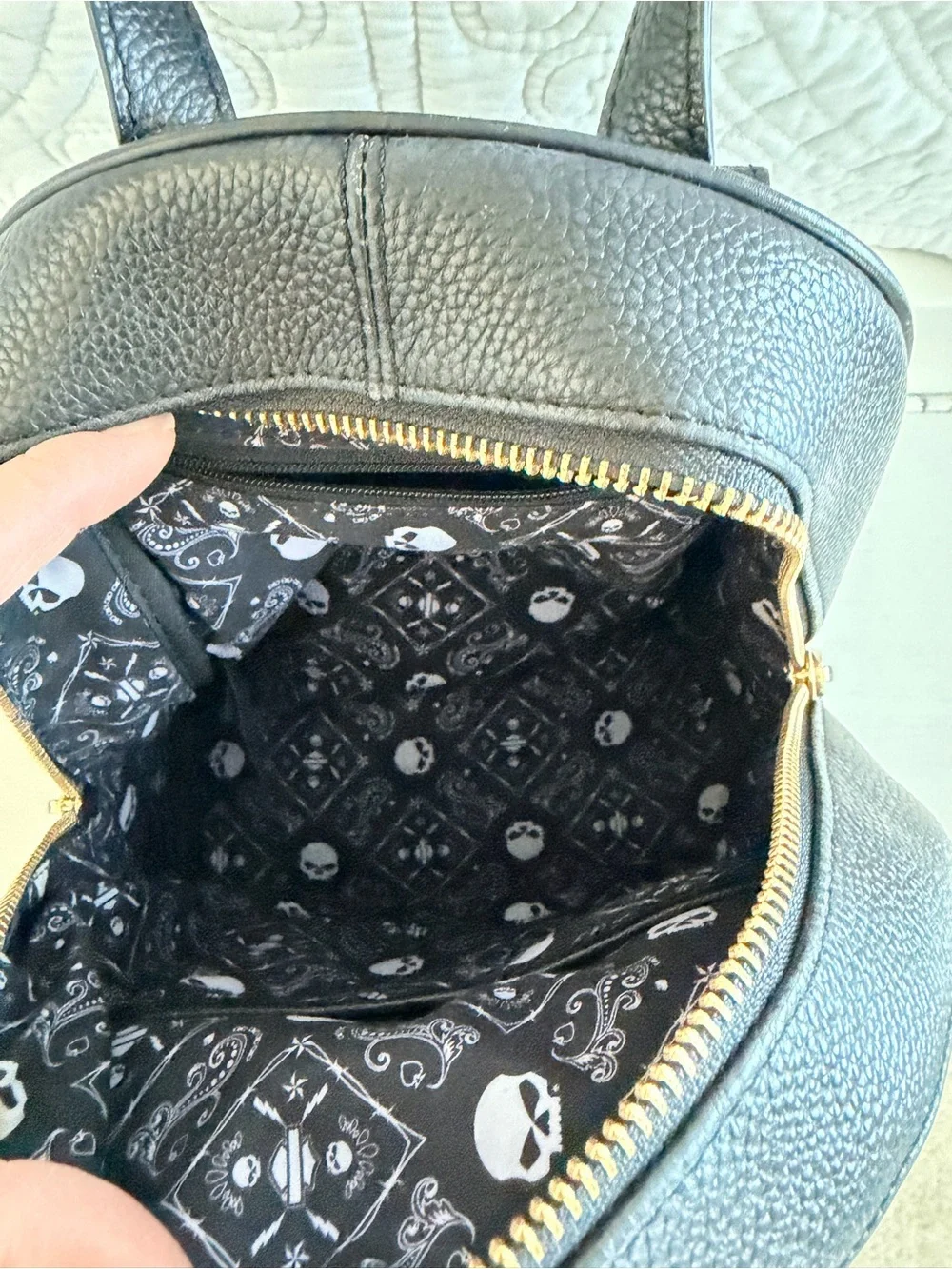 Harley Davidson Black Mini Backpack with Gold Stud Accents (RARE)